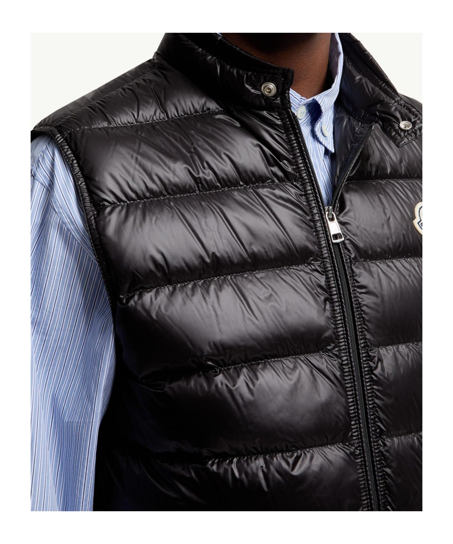 MONCLER High Collar Puffer Quilted Sleeveless Jacket In Black Product Image