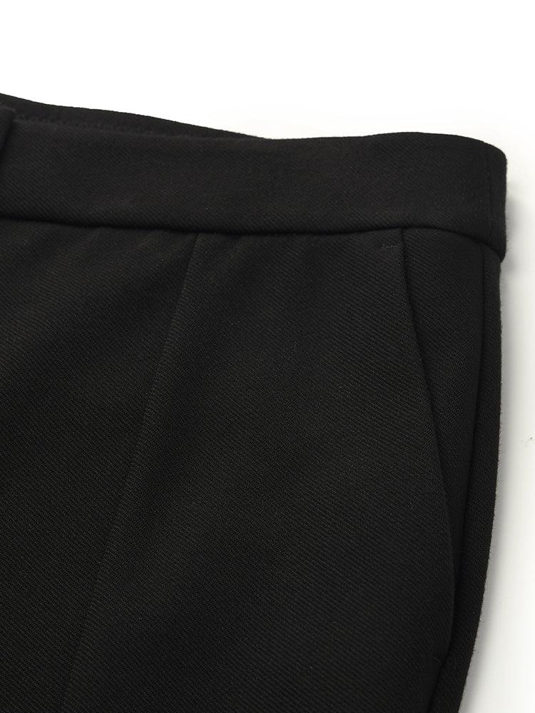 Mid-Rise Slit Micro-Flared Women Pants Product Image