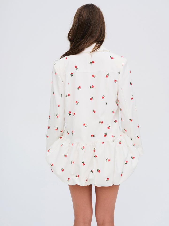 Talia Blazer Dress — White Product Image