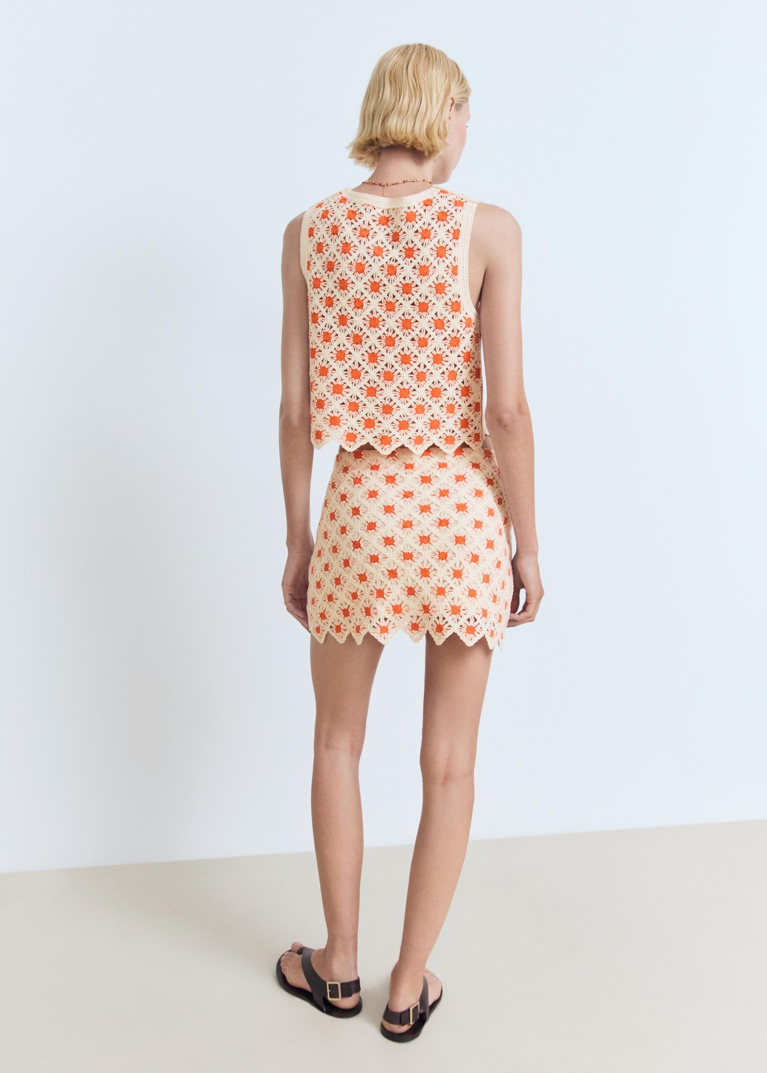 Crochet top with ties - Women | MANGO USA Product Image