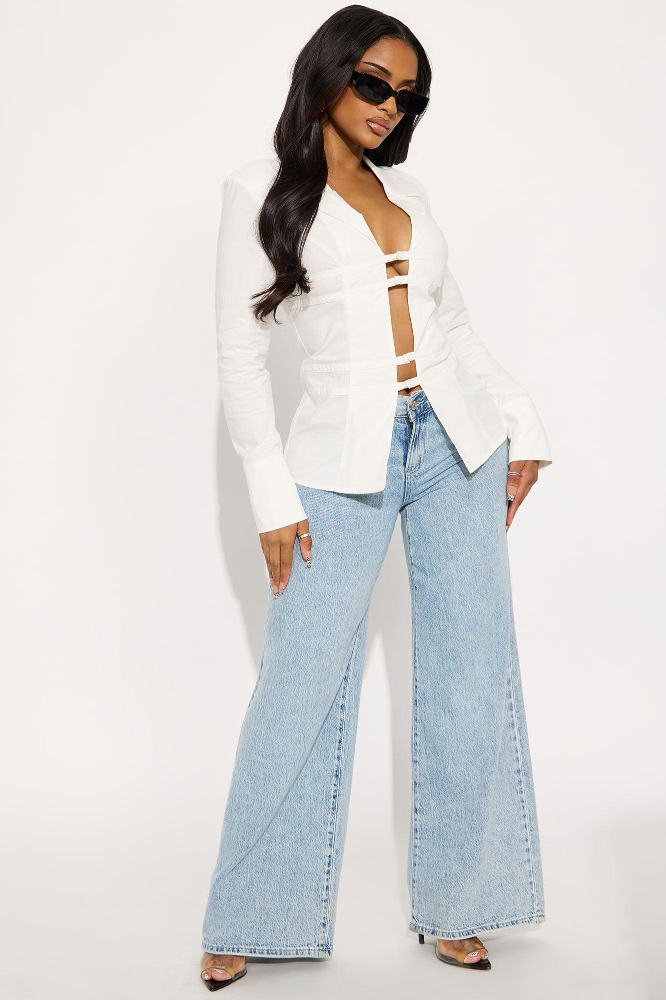 Make My Way Blouse - White Female Product Image