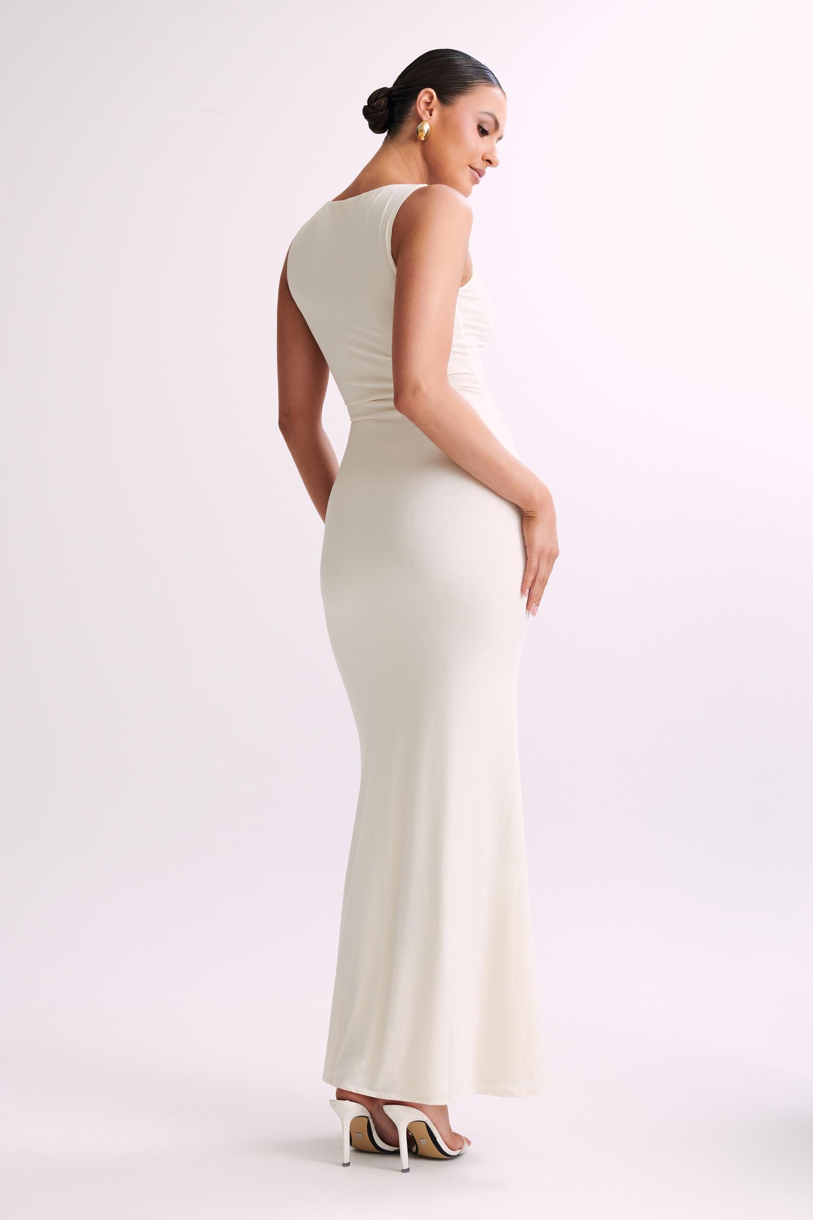 Tarna Sleeveless Slinky Maxi Dress - Bone Product Image