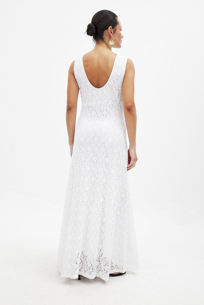 Open Back Lace Midi Dress Product Image