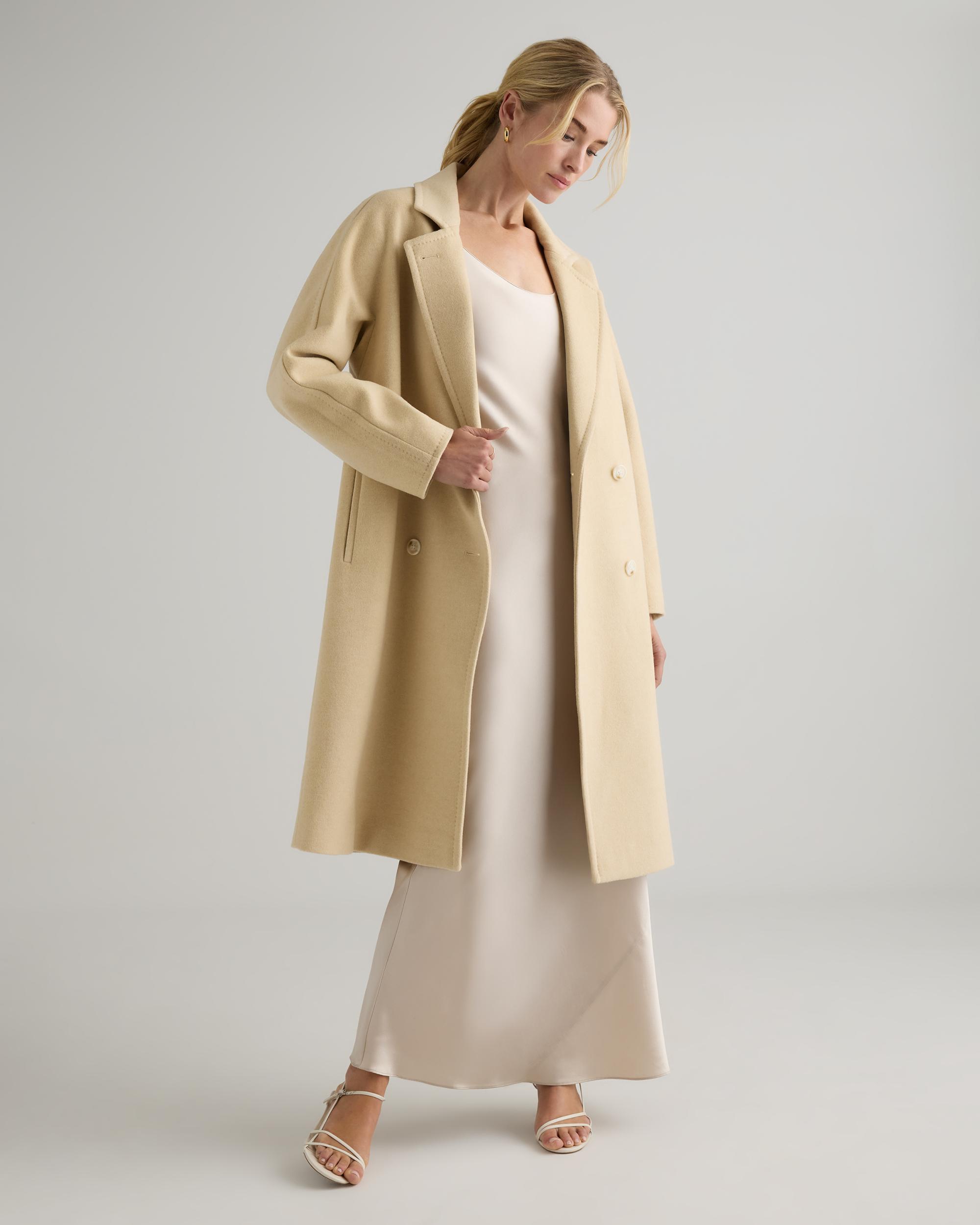 Quince | Women's Italian Wool Double-Breasted Slouch Coat Size XS Product Image