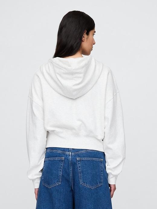 French Terry Oversized Zip Wedge Hoodie Product Image