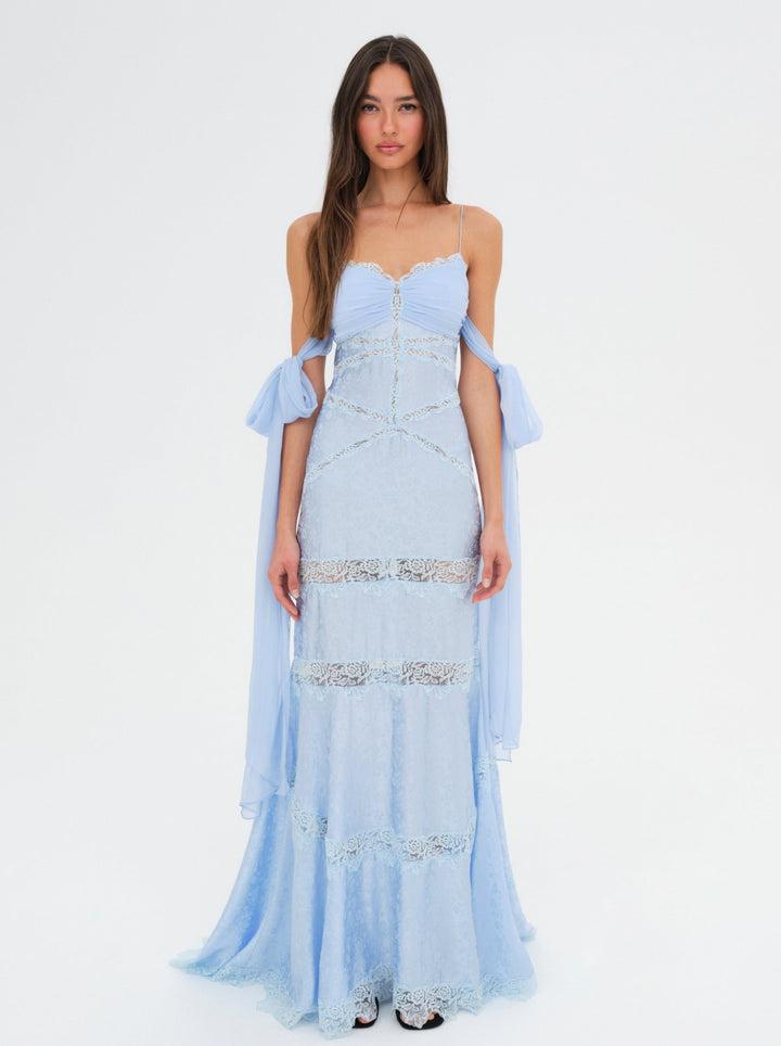Rita Lace Gown — Blue Product Image