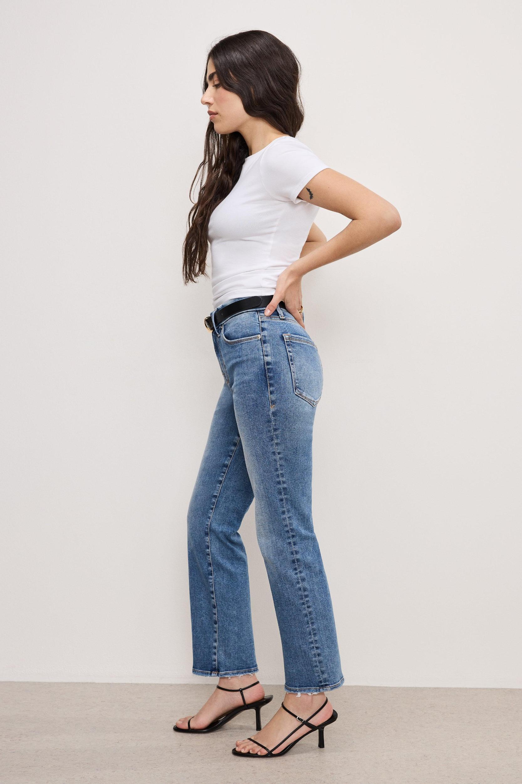 ALWAYS FITS GOOD PETITE STRAIGHT JEANS | INDIGO316 Product Image