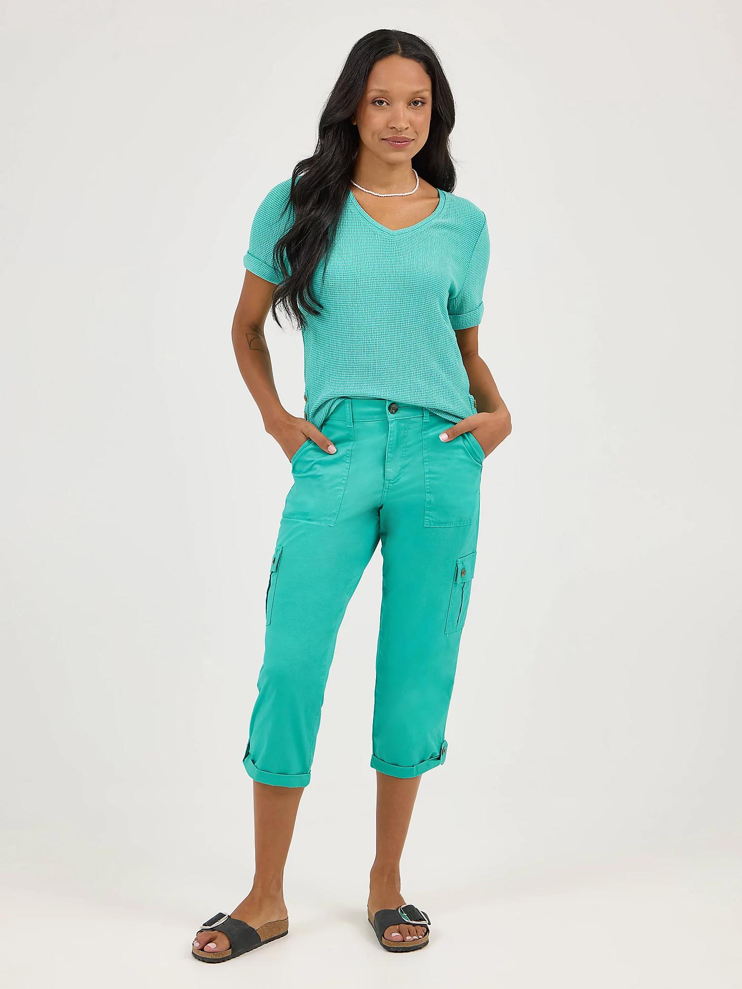 Women's Cuff Sleeve Stripe V-Neck Tee | Women's Tops & Tees | Lee® Product Image