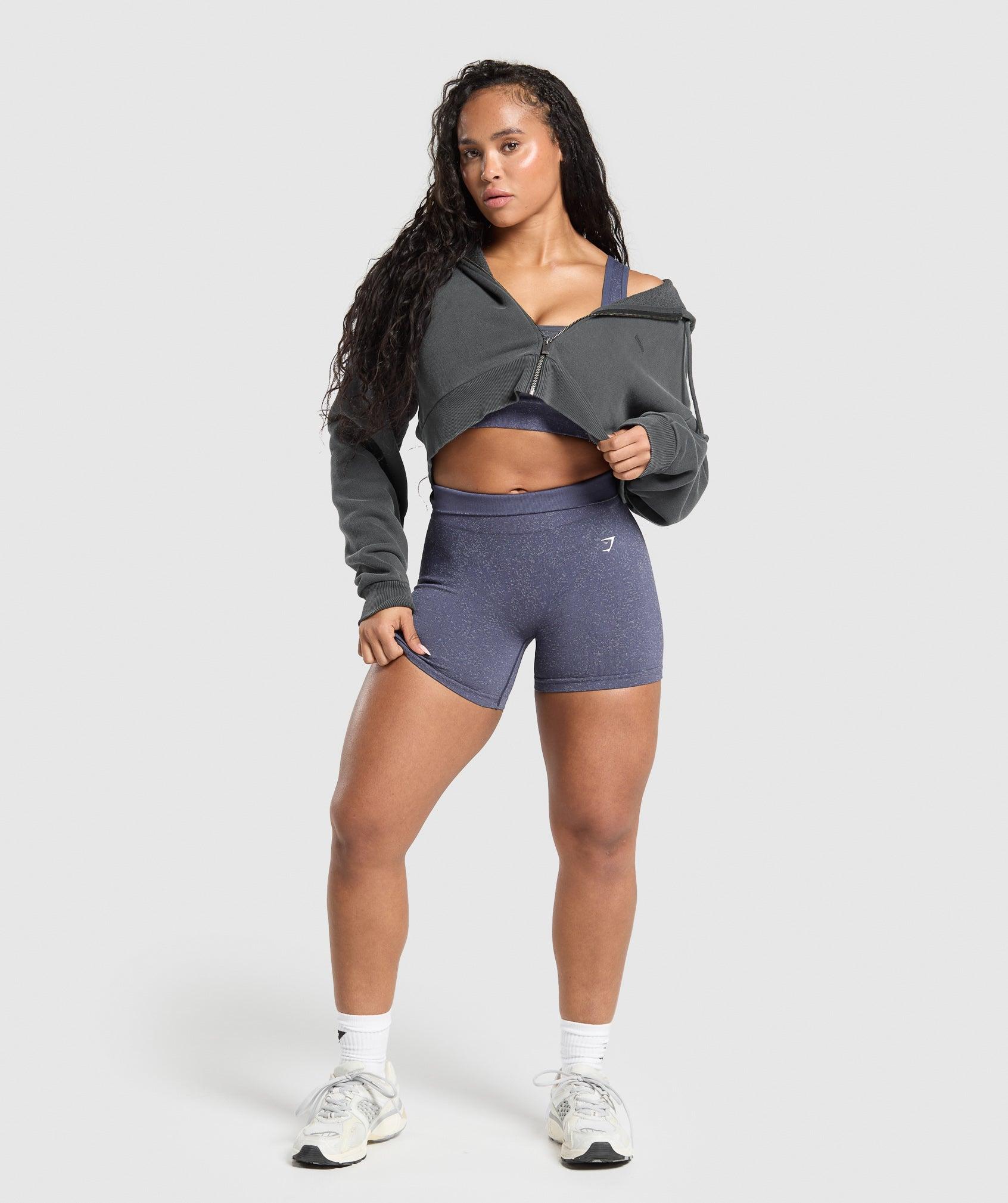 Gymshark Adapt Fleck Seamless Shorts - Weighted Purple/Metal Purple Female Product Image