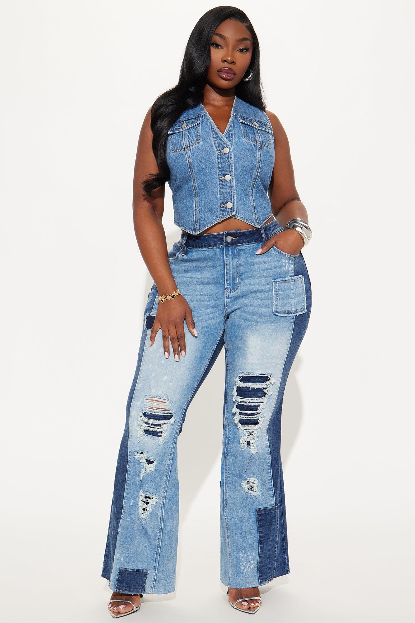 Free Style Low Rise Flare Jeans - Medium Wash Female Product Image