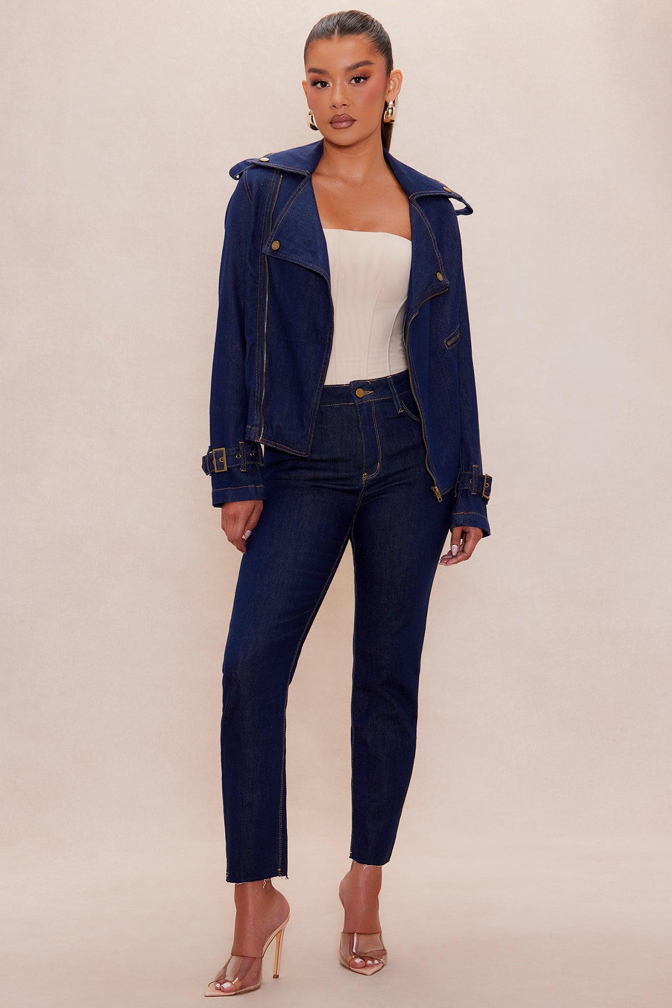 Chelsey Denim Jacket - Dark Wash Product Image