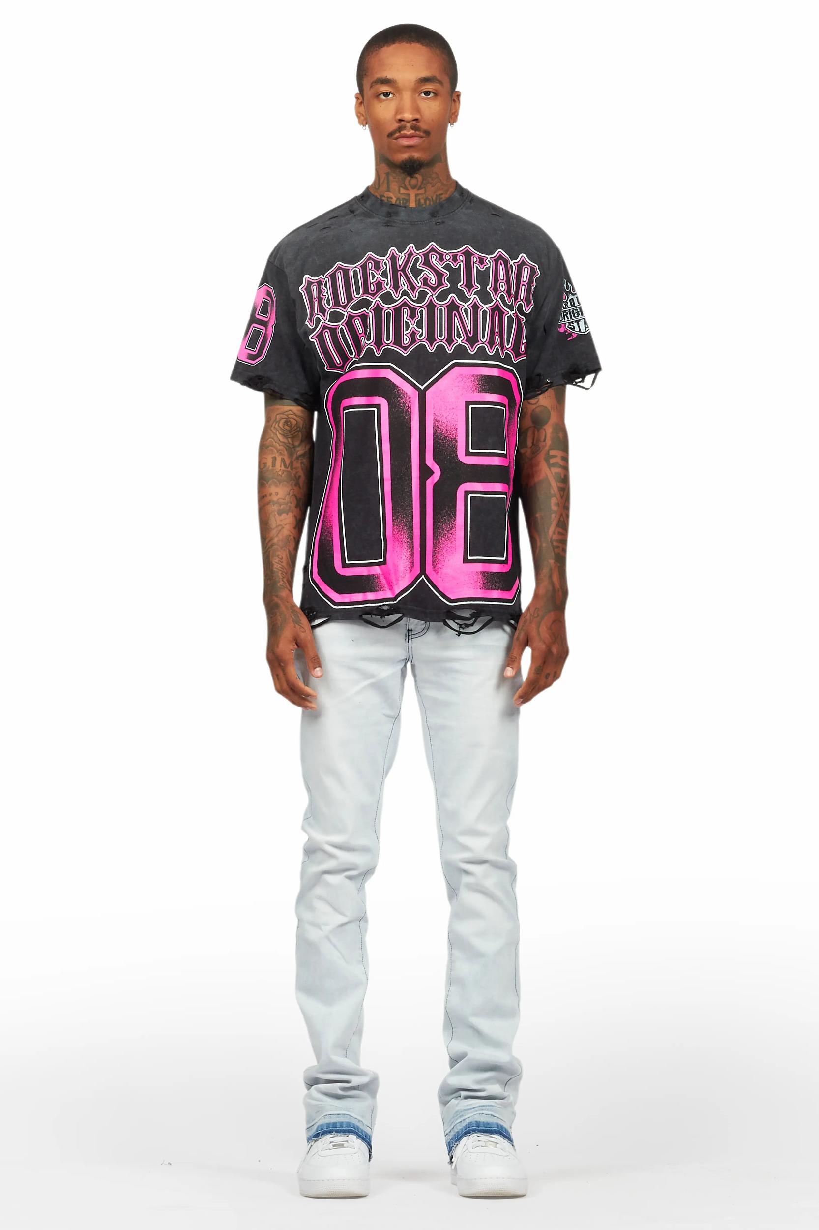 Dag Blue Stacked Flare Jean Male Product Image