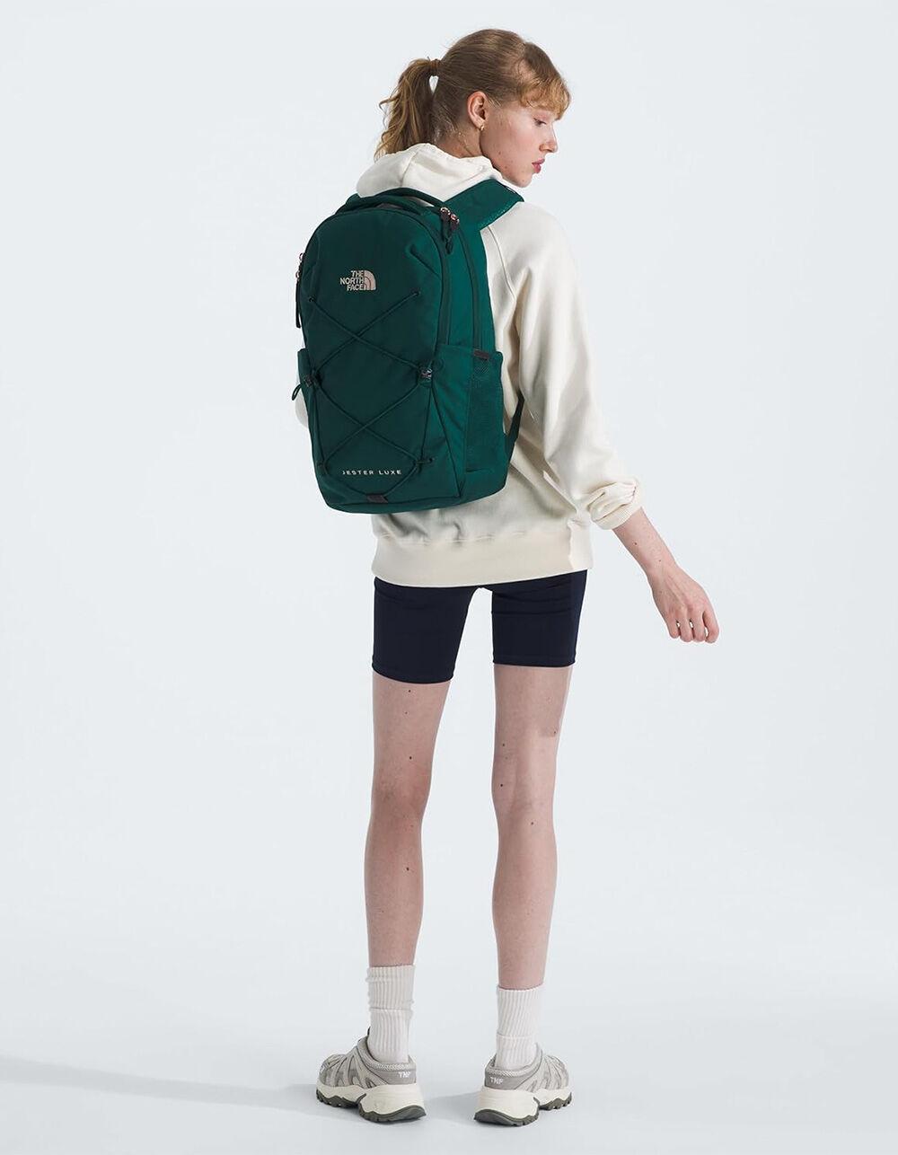 THE NORTH FACE Jester Luxe Womens Backpack - DEEP NORI/BURNT CORAL METALLIC Product Image