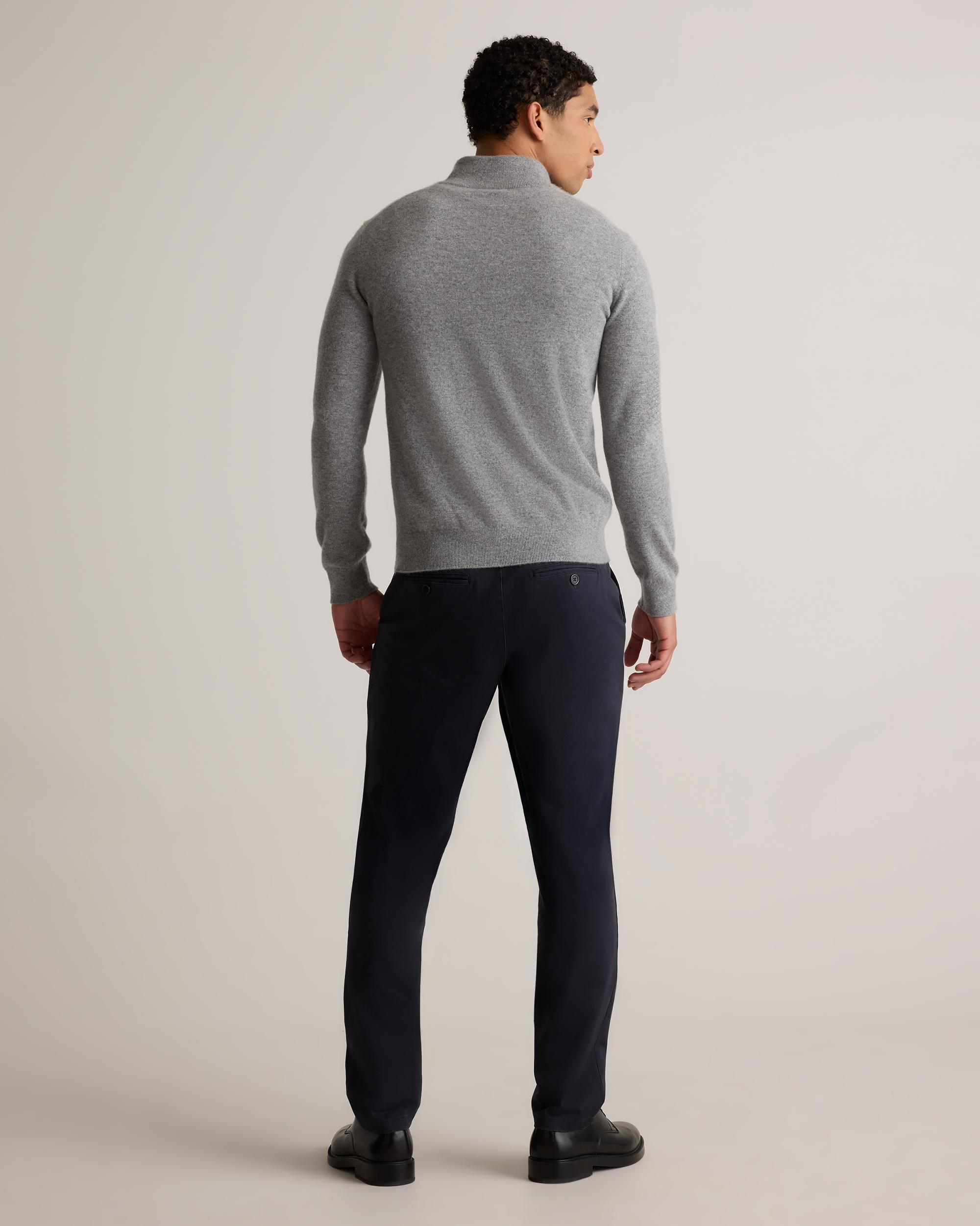 Quince | Men's Mongolian Cashmere Quarter Zip Sweater Product Image