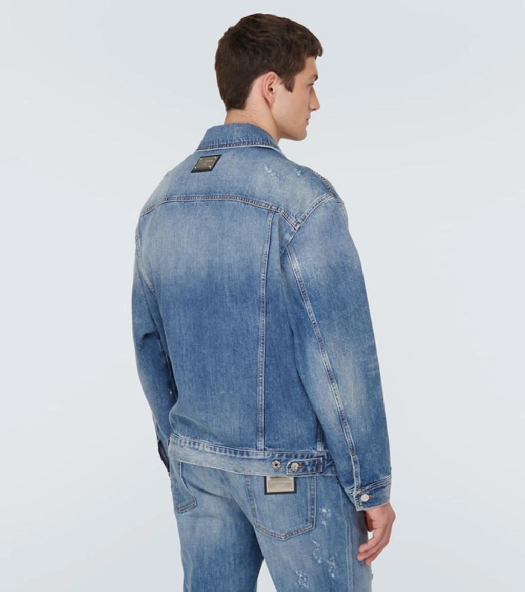 DOLCE & GABBANA Cotton Denim Jacket In Blue Product Image