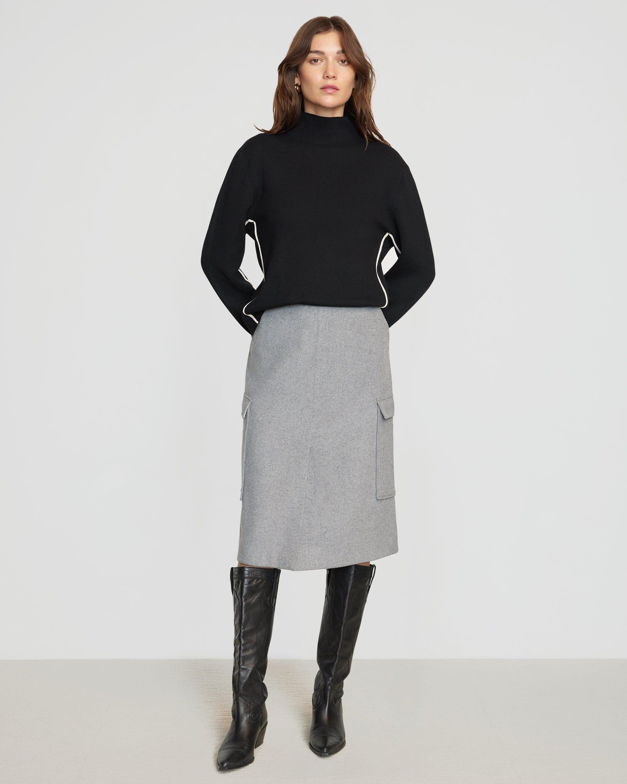 Felicia Wool Utility Midi Skirt Product Image