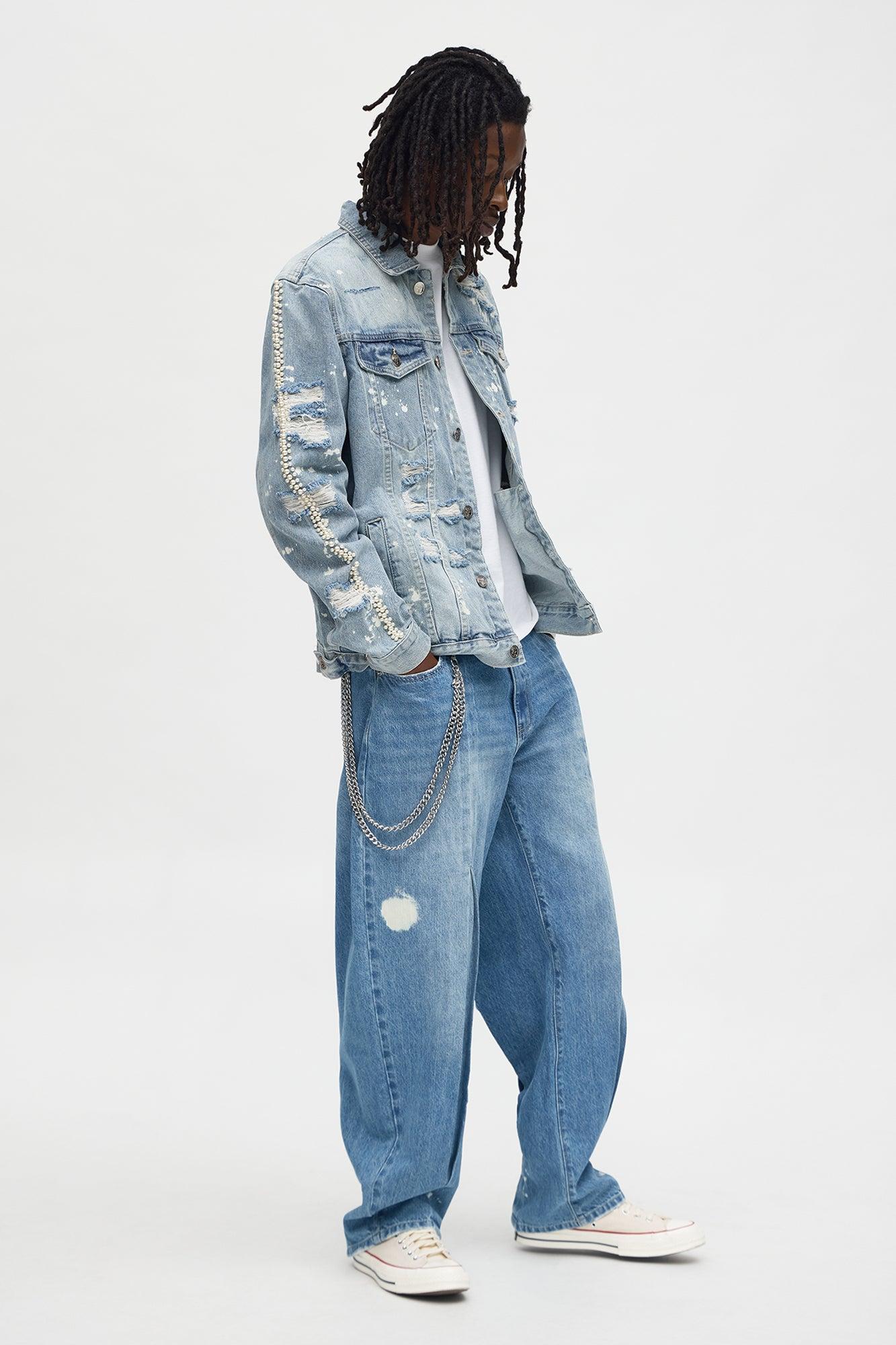 Barrel Pull On The Scene Pleated Jean - Medium Wash Product Image
