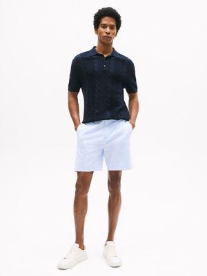 Cable Knit Polo Sweater Product Image