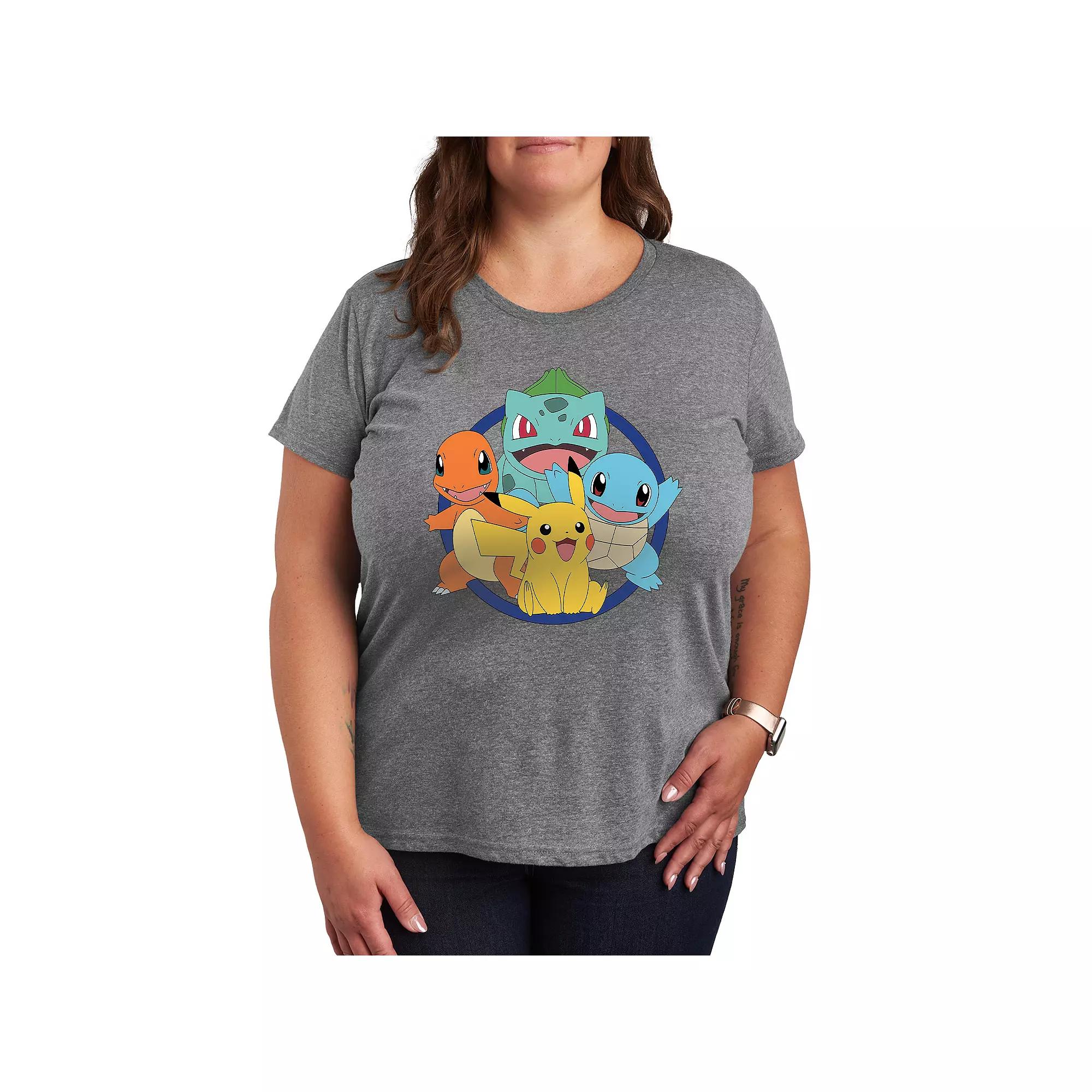 Plus Pokemon Round Group Graphic Tee, Women's,  Product Image