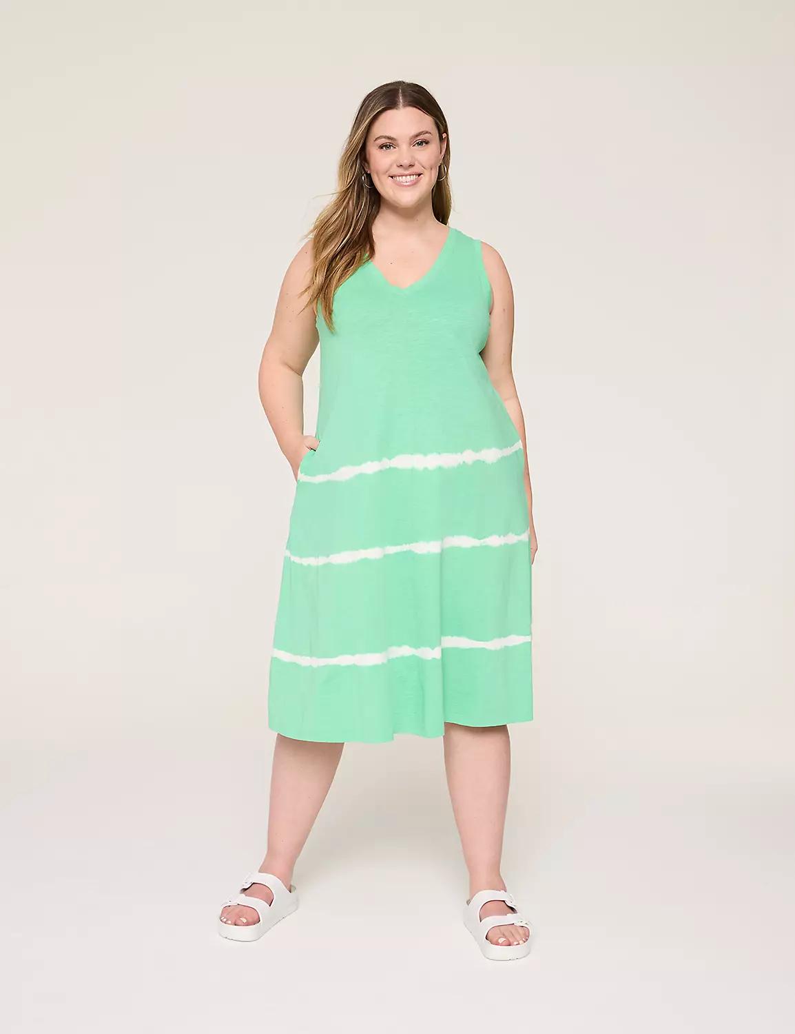 Swing V-Neck Tank Dress Product Image