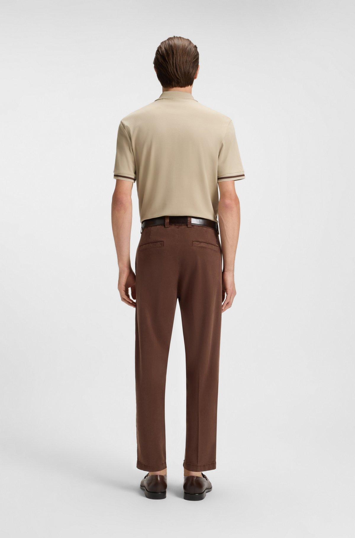 Interlock-cotton polo shirt with contrast tipping Product Image