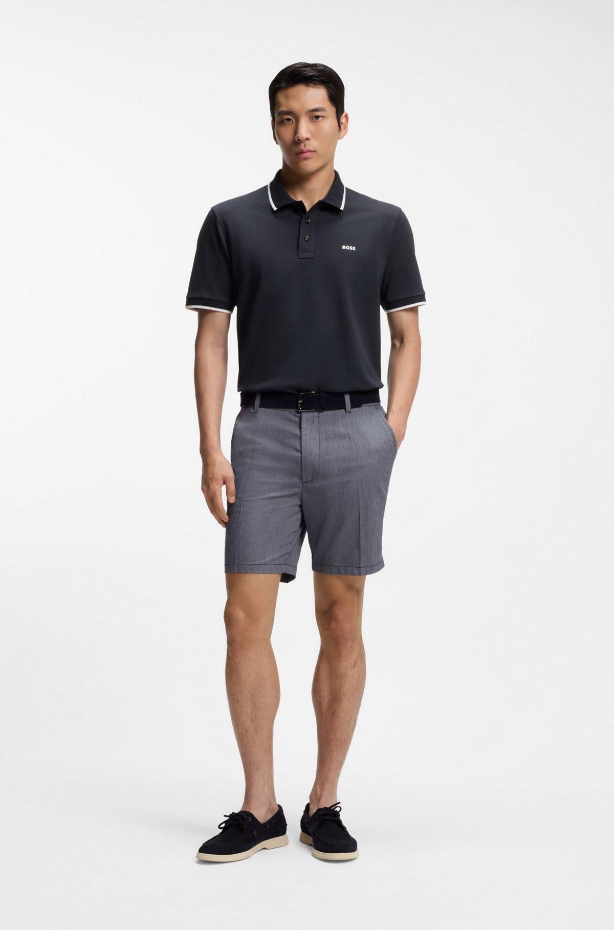 Cotton-piqué polo shirt with contrast tipping Product Image