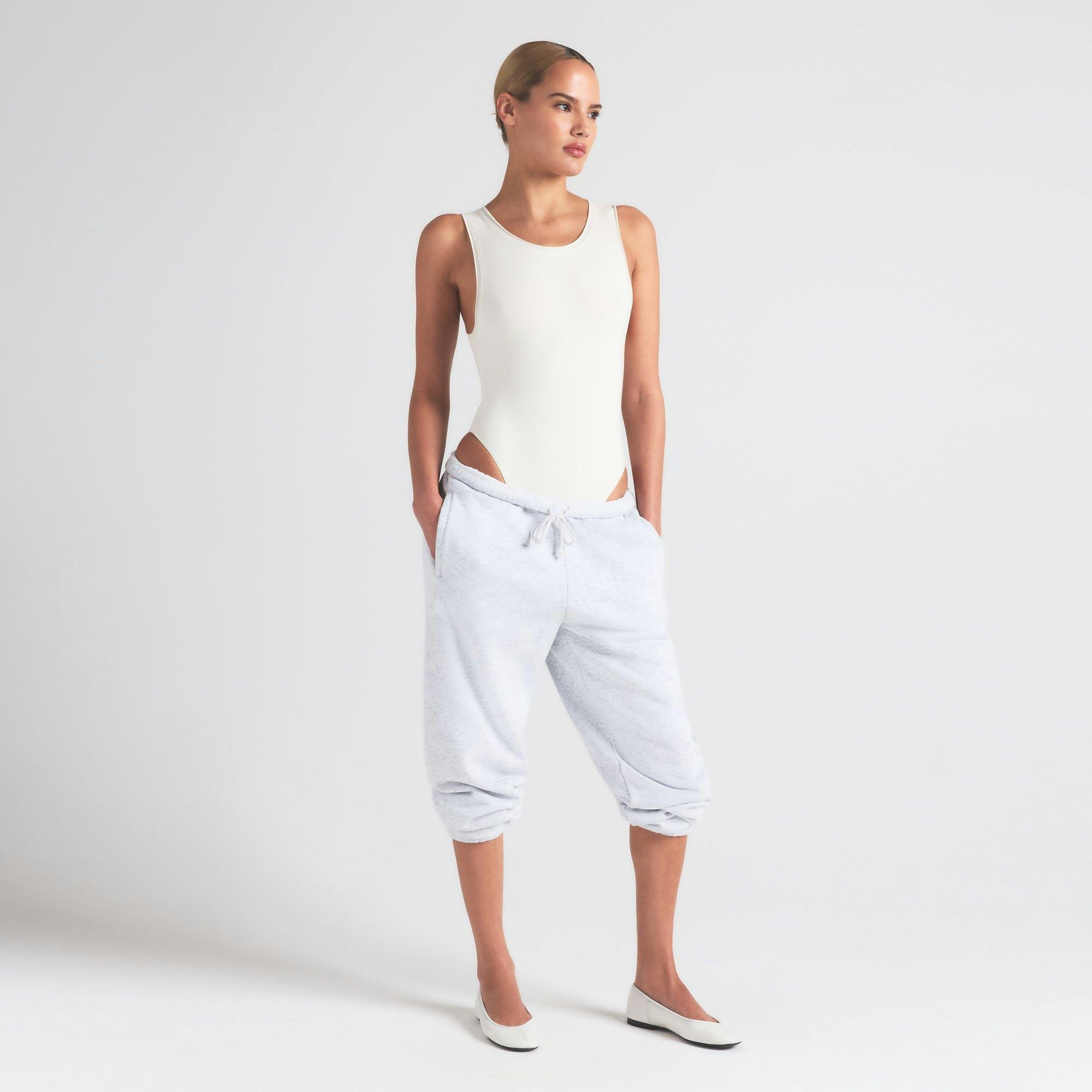 COTTON JERSEY TANK BODYSUIT | MARBLE Product Image