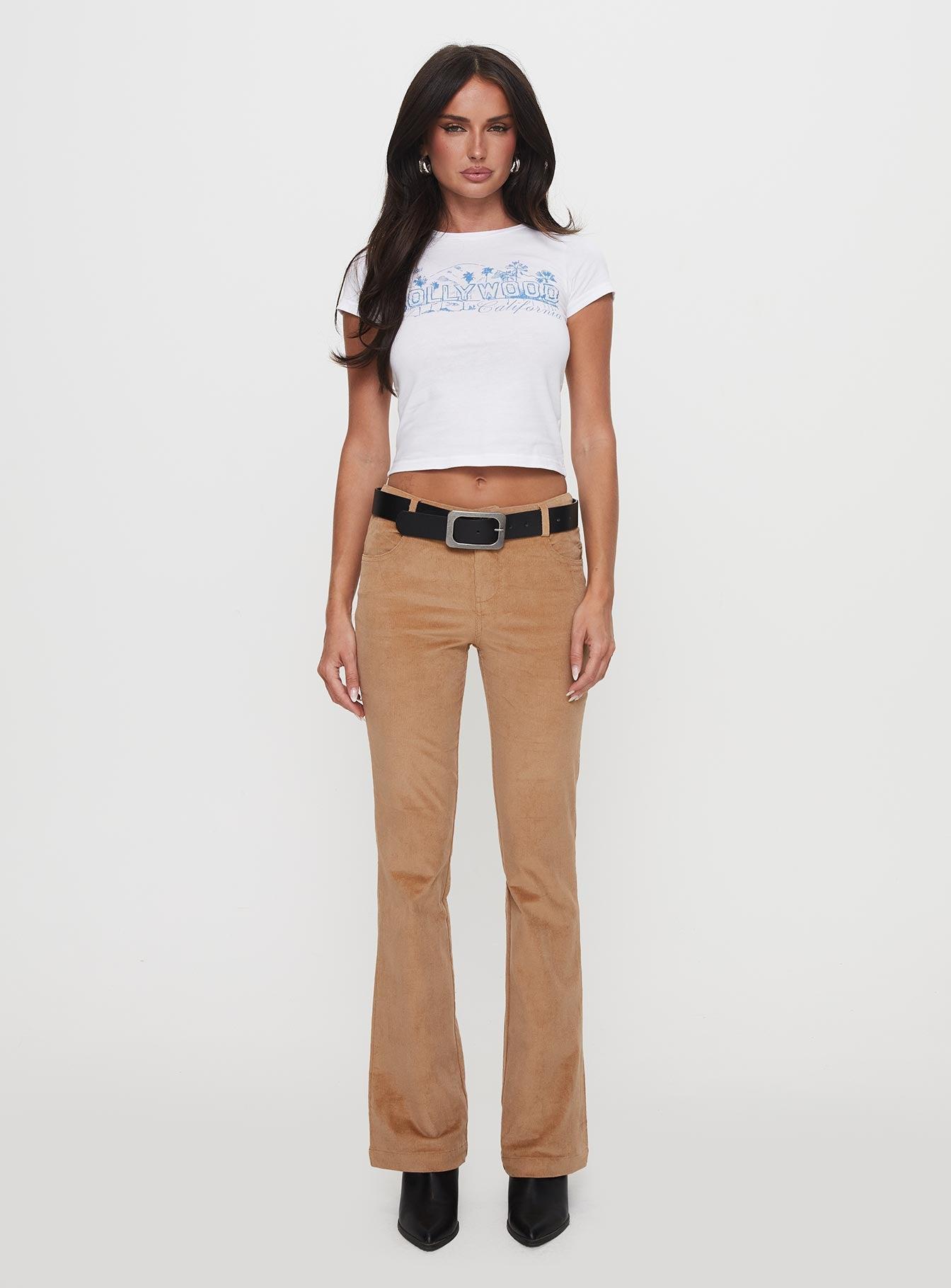 Troubadour Low Waist Jeans Tan Product Image