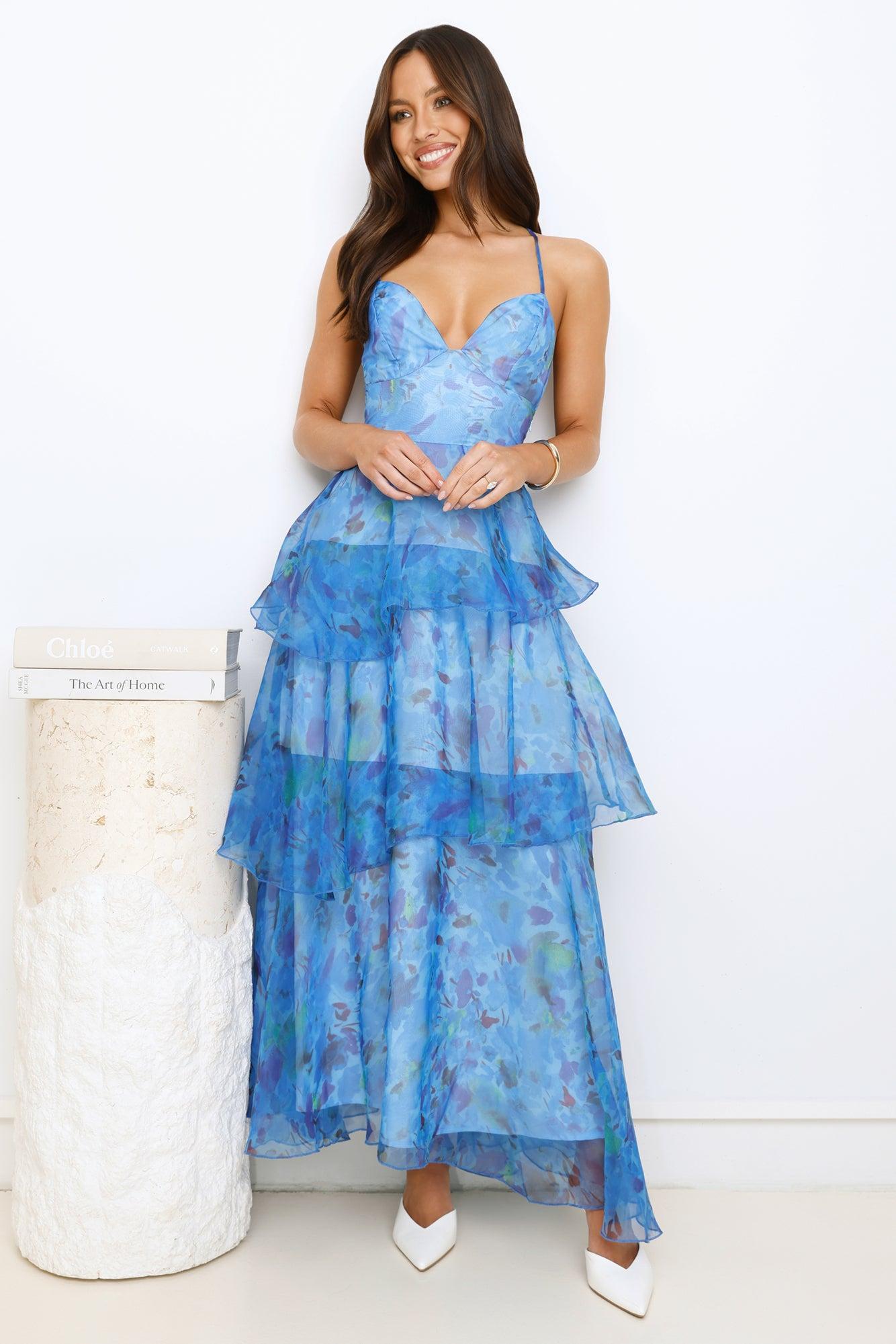 Bright Breeze Maxi Dress Blue Product Image