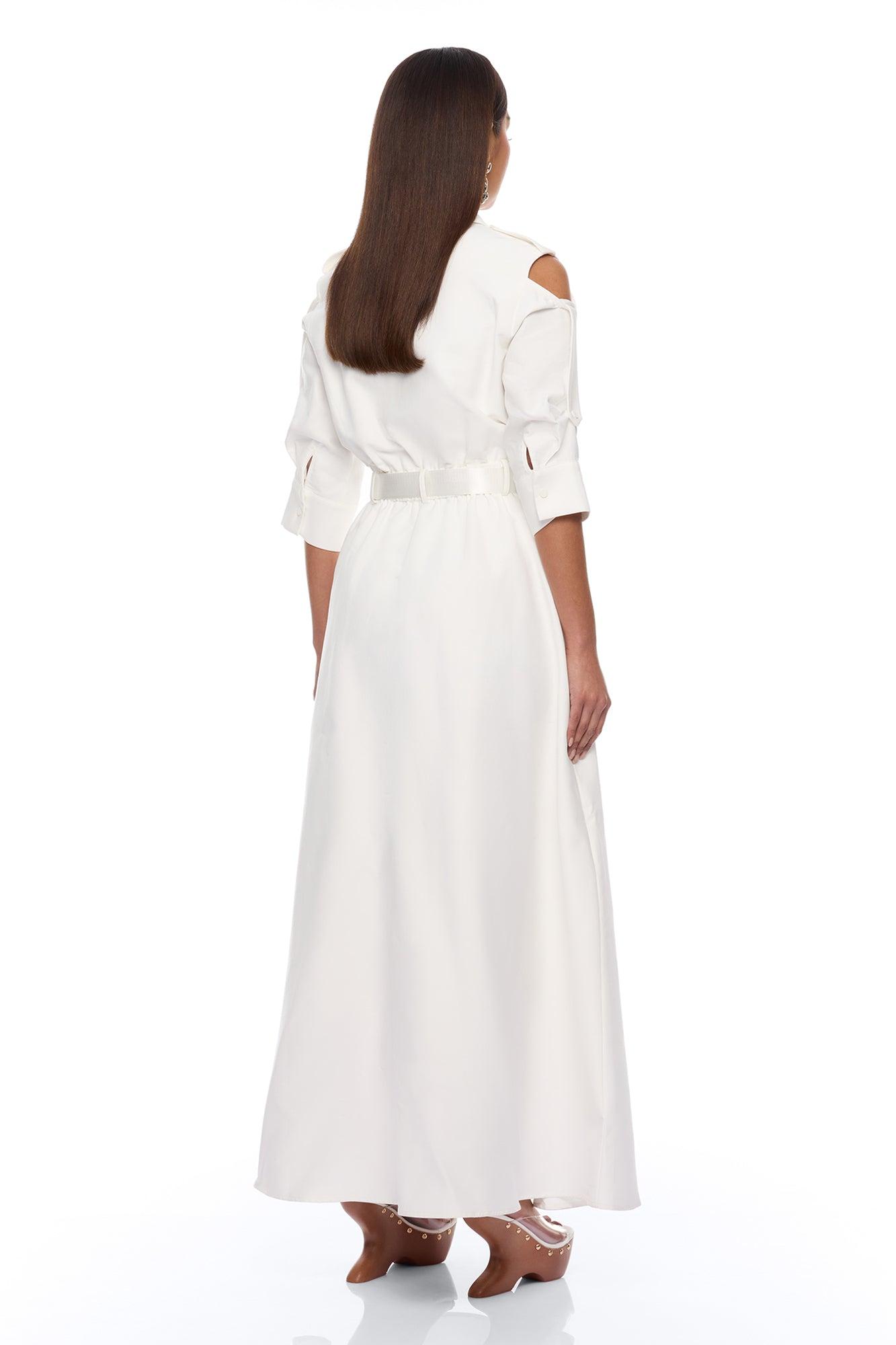 Morgan Cargo Maxi Dress - White Female Product Image