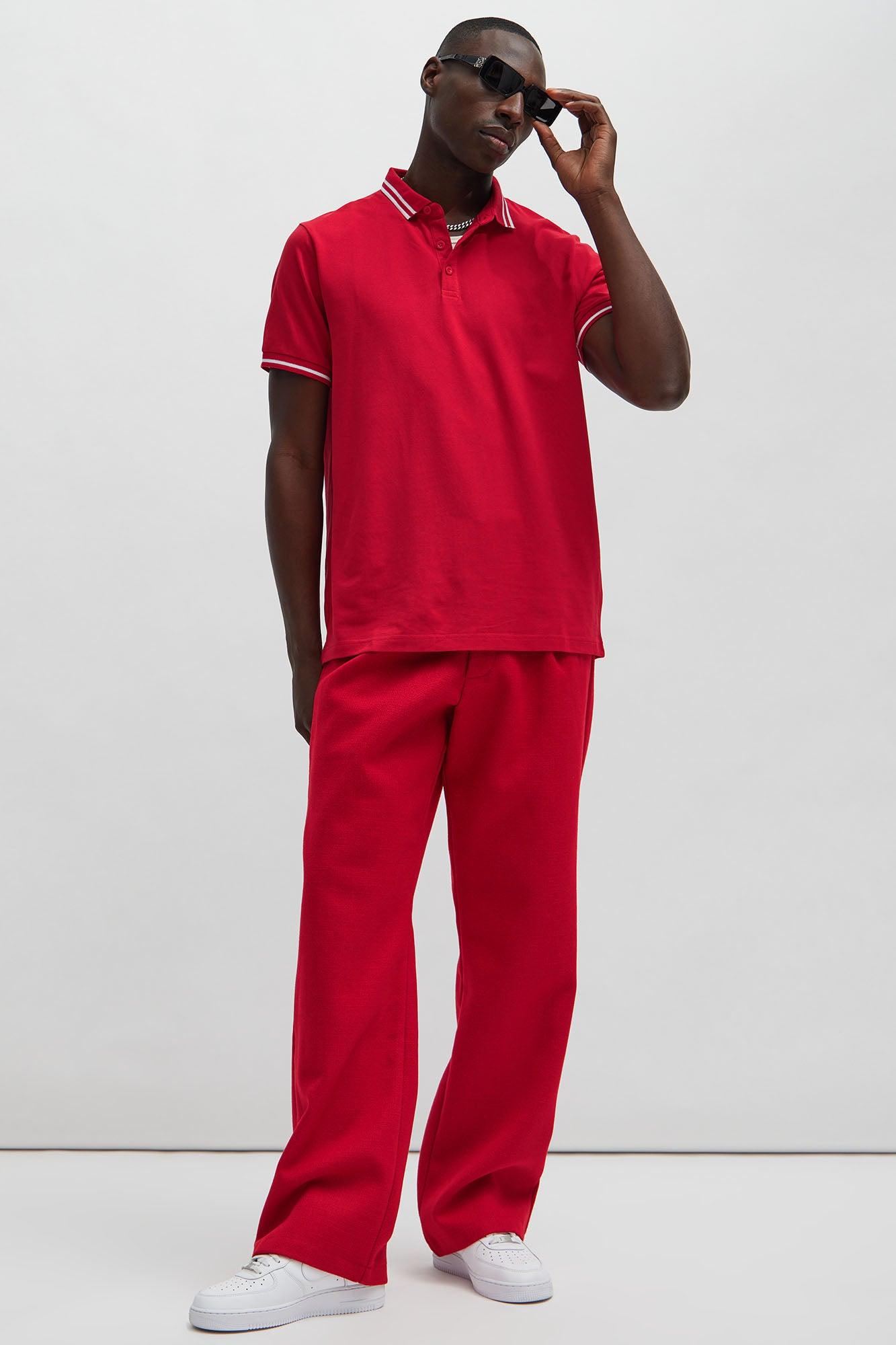 Wilson Short Sleeve Polo - Red Product Image