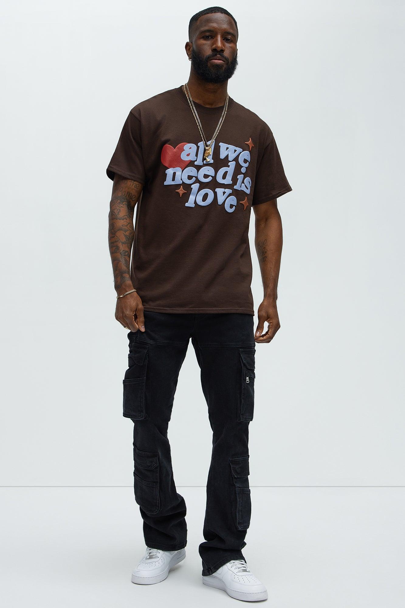 All We Need Is Love Short Sleeve Tee - Chocolate Product Image