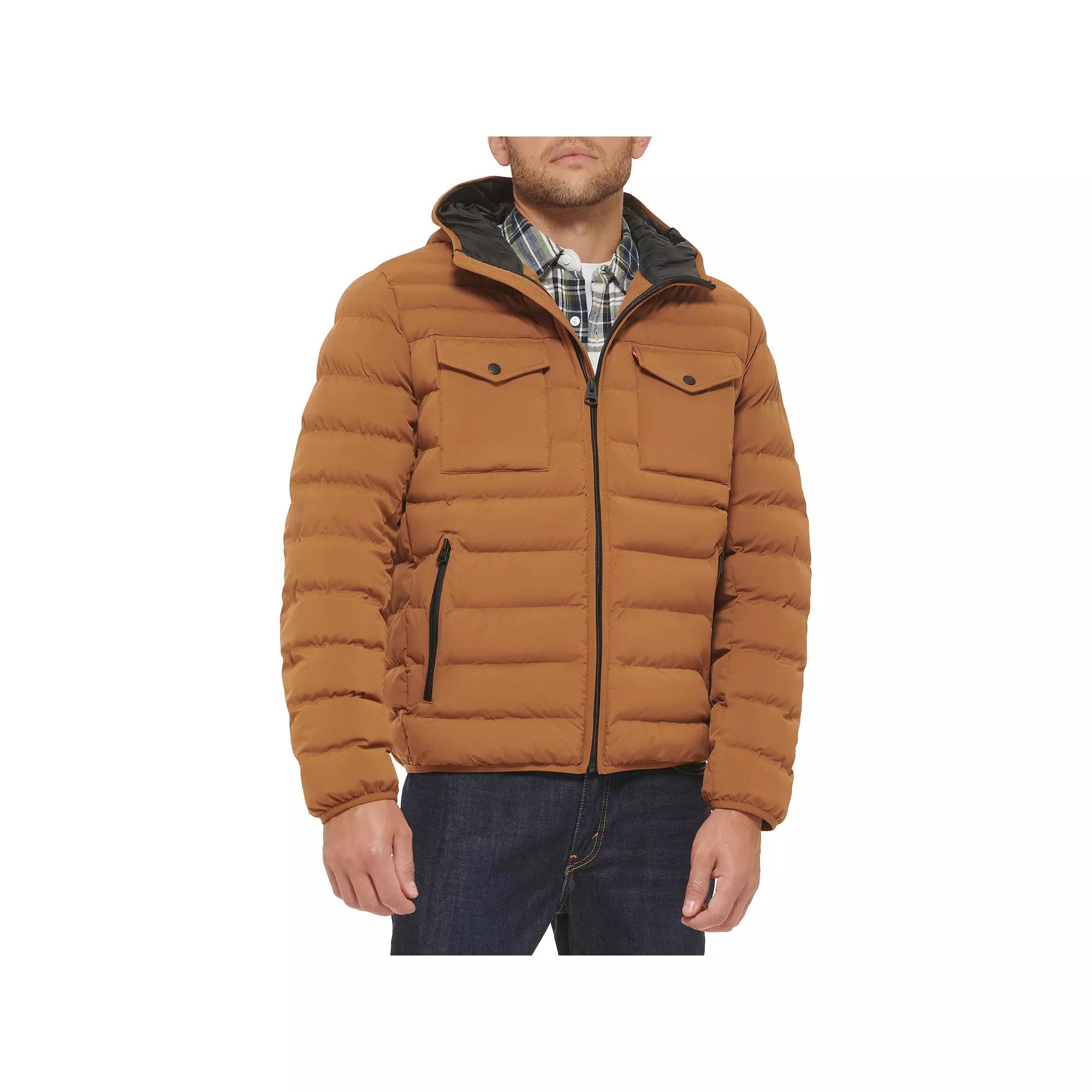 Men's Levi's® Stretch Two Pocket Quilted Hooded Jacket,  Product Image