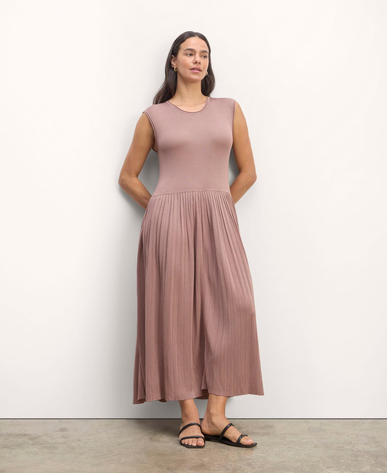 Womens Knit Pleated Dress by Everlane Product Image