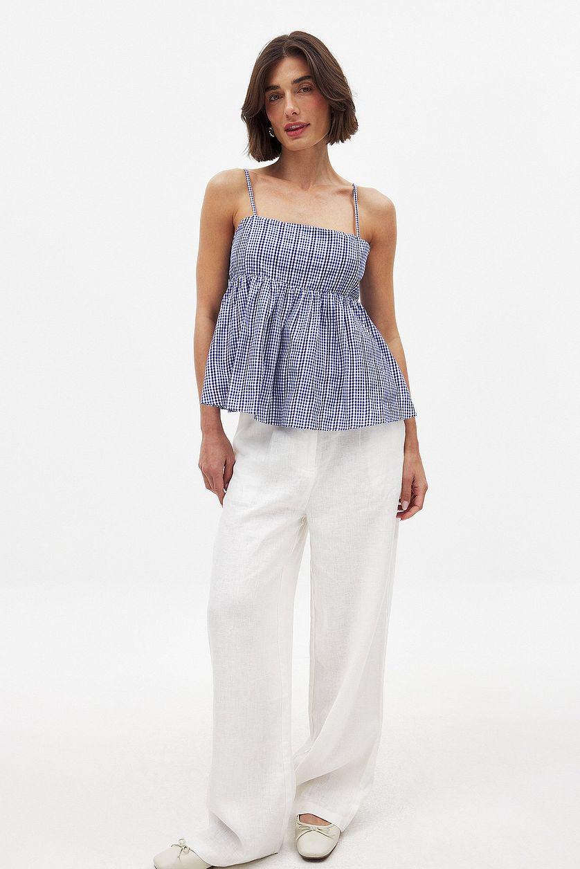 Cotton Open Back Strap Top Product Image