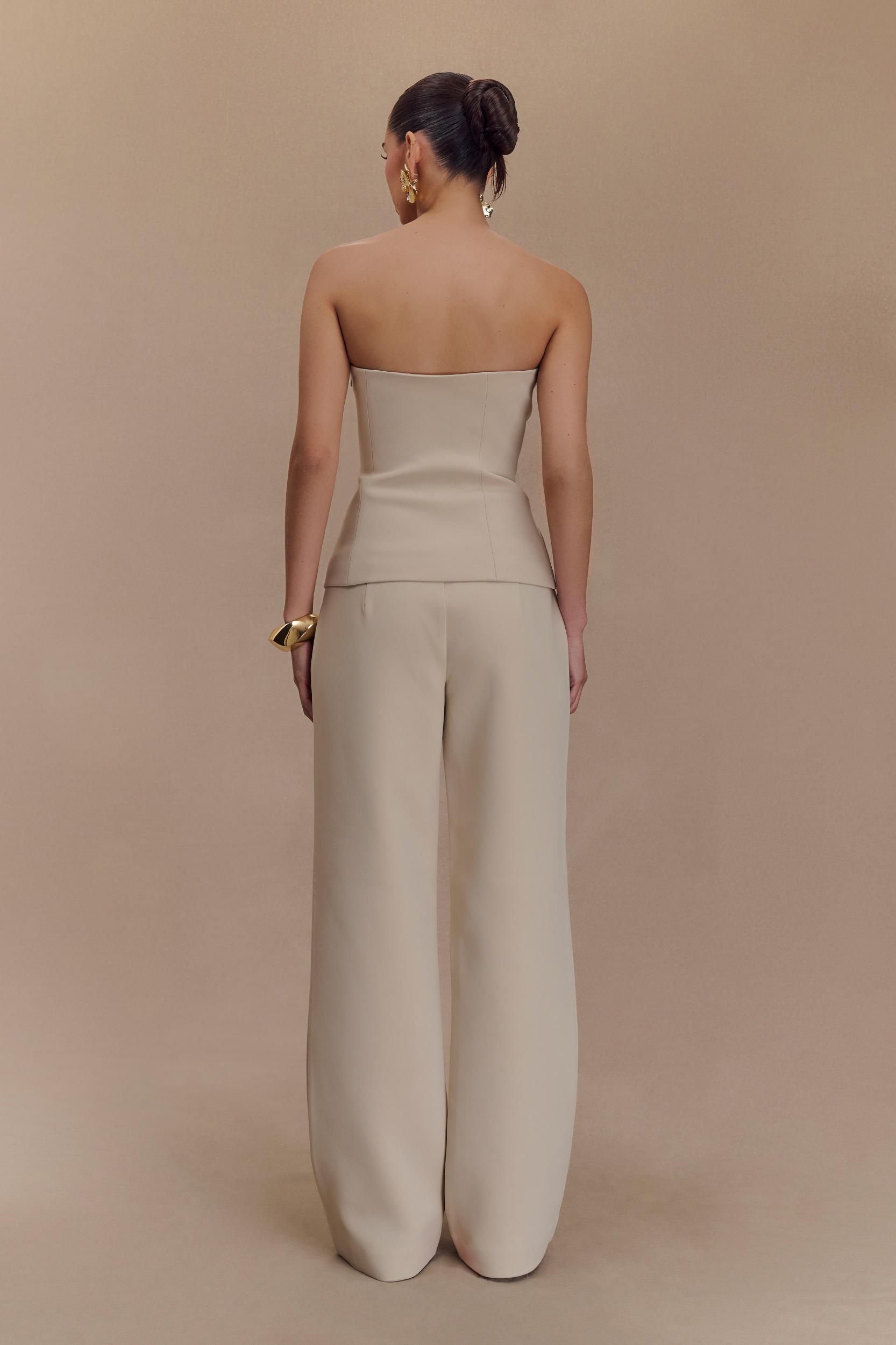 Lindie Straight Leg Suiting Pants - Sand Product Image