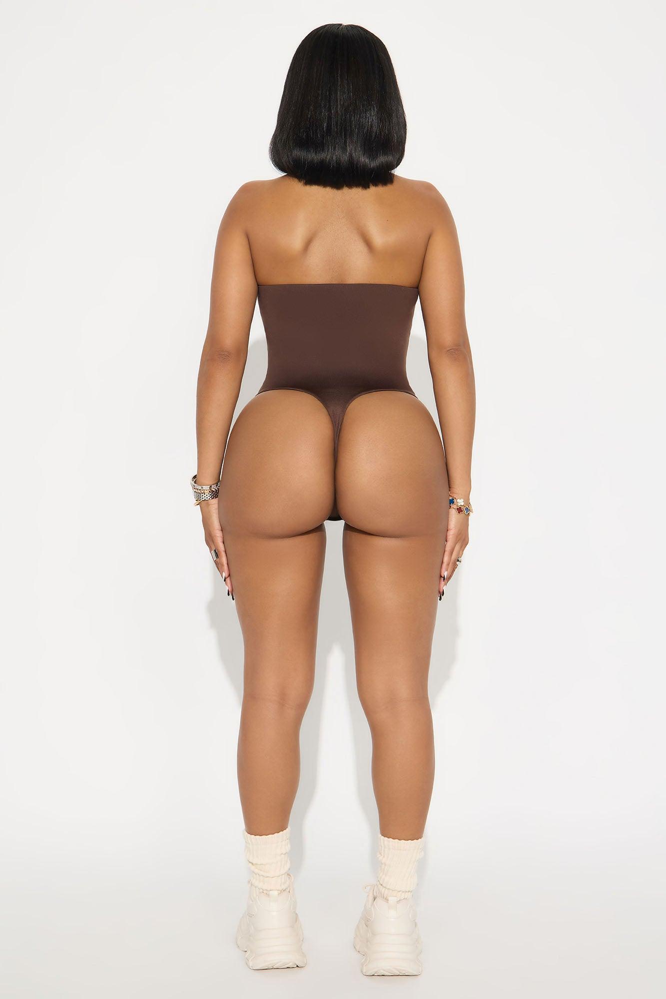Contour Double Lined Strapless Bodysuit - Chocolate Female Product Image