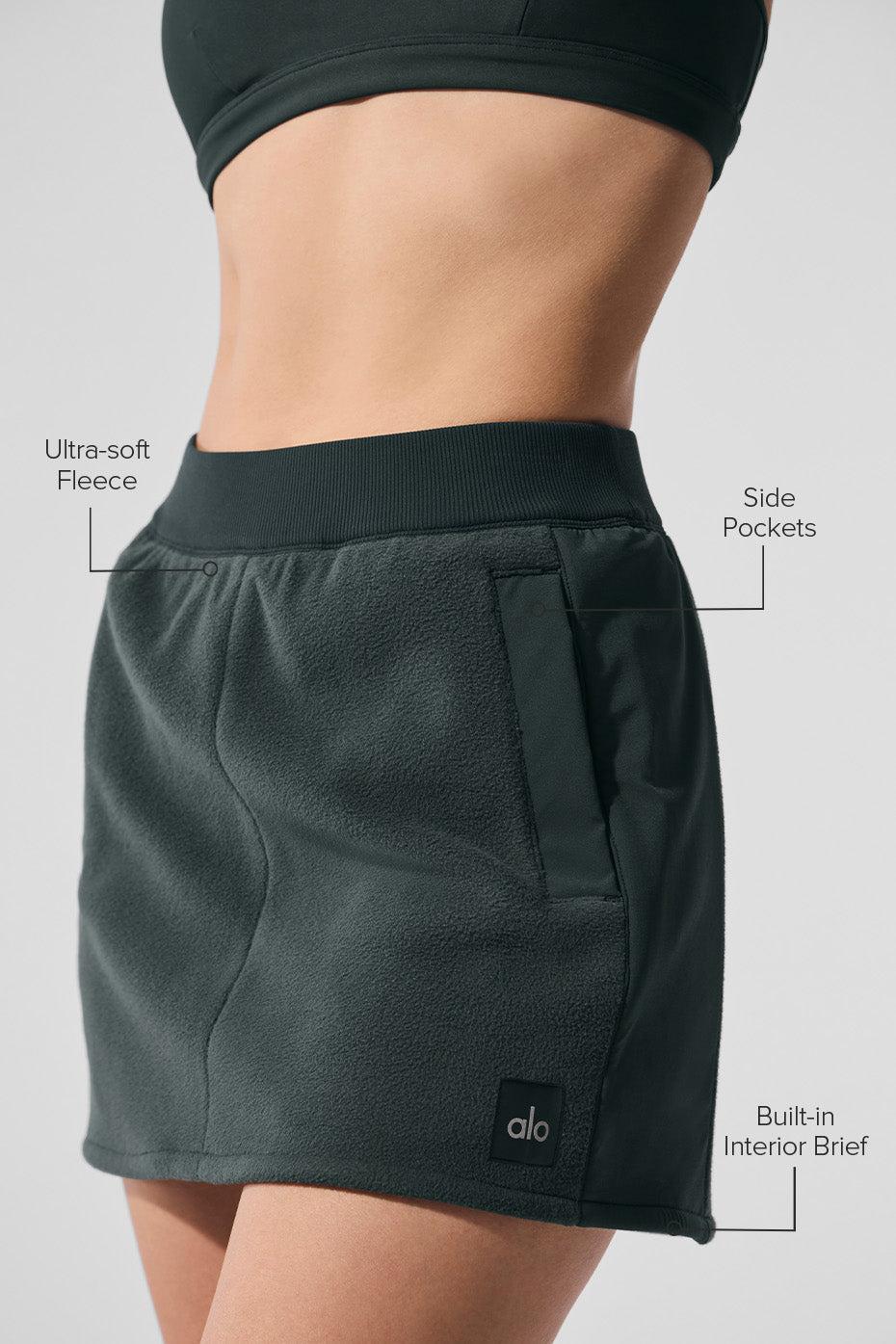 Polar Fleece Wintry Mix Skirt - Charcoal Green Product Image