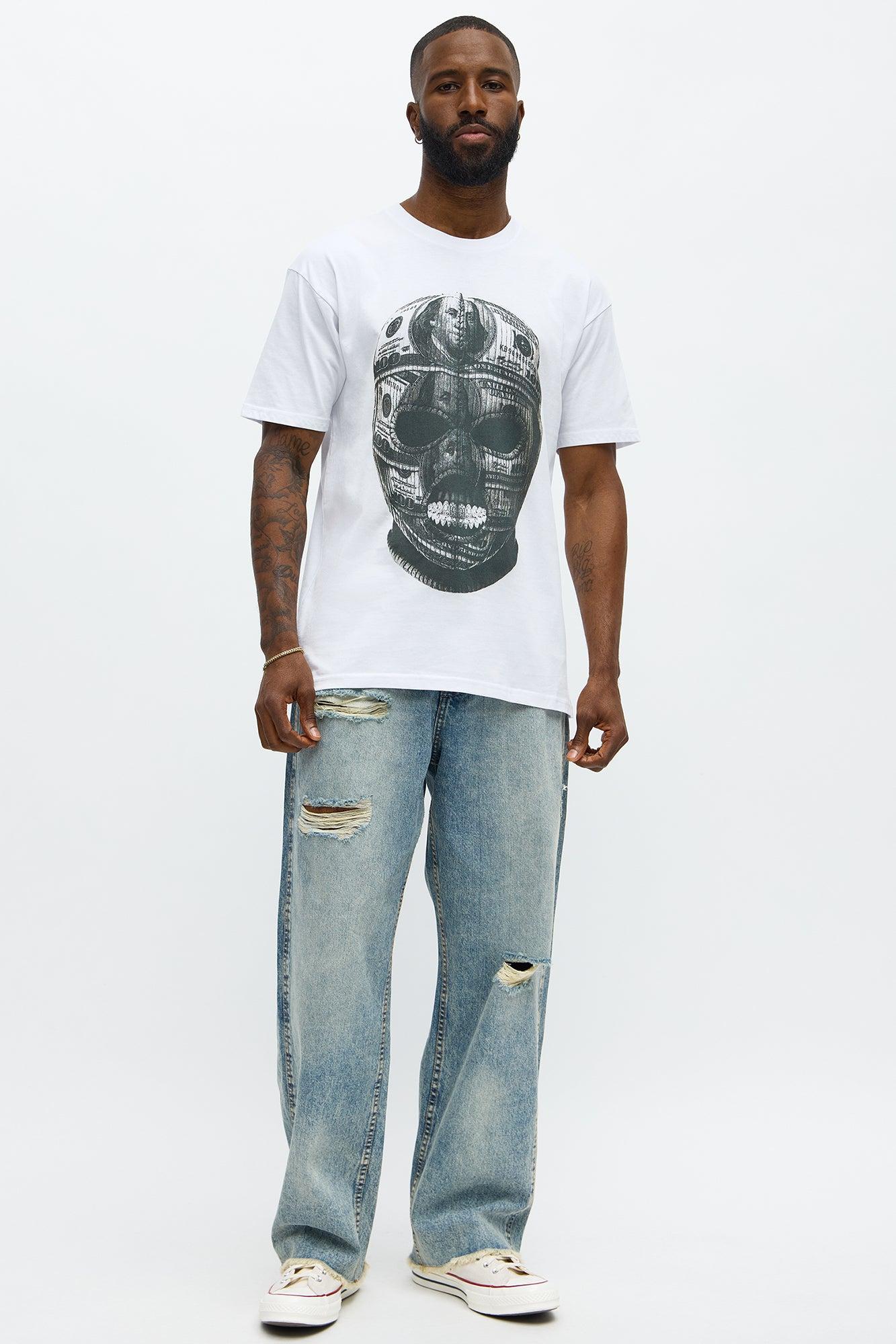 Money Mask Short Sleeve Tee - White Product Image