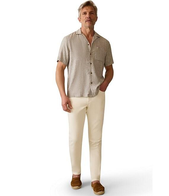 Faherty Breeze Short Sleeve Striped Woven Camp Shirt Product Image