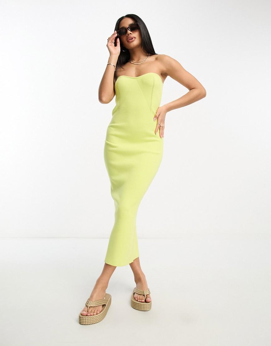 ASOS DESIGN knit bandeau midi dress Product Image