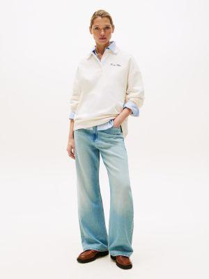 Embroidered Logo Pique Rugby Sweatshirt Product Image