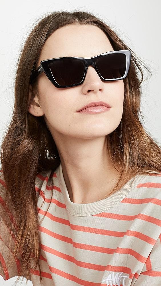 Saint Laurent Narrow Cat Eye Sunglasses | Shopbop Product Image