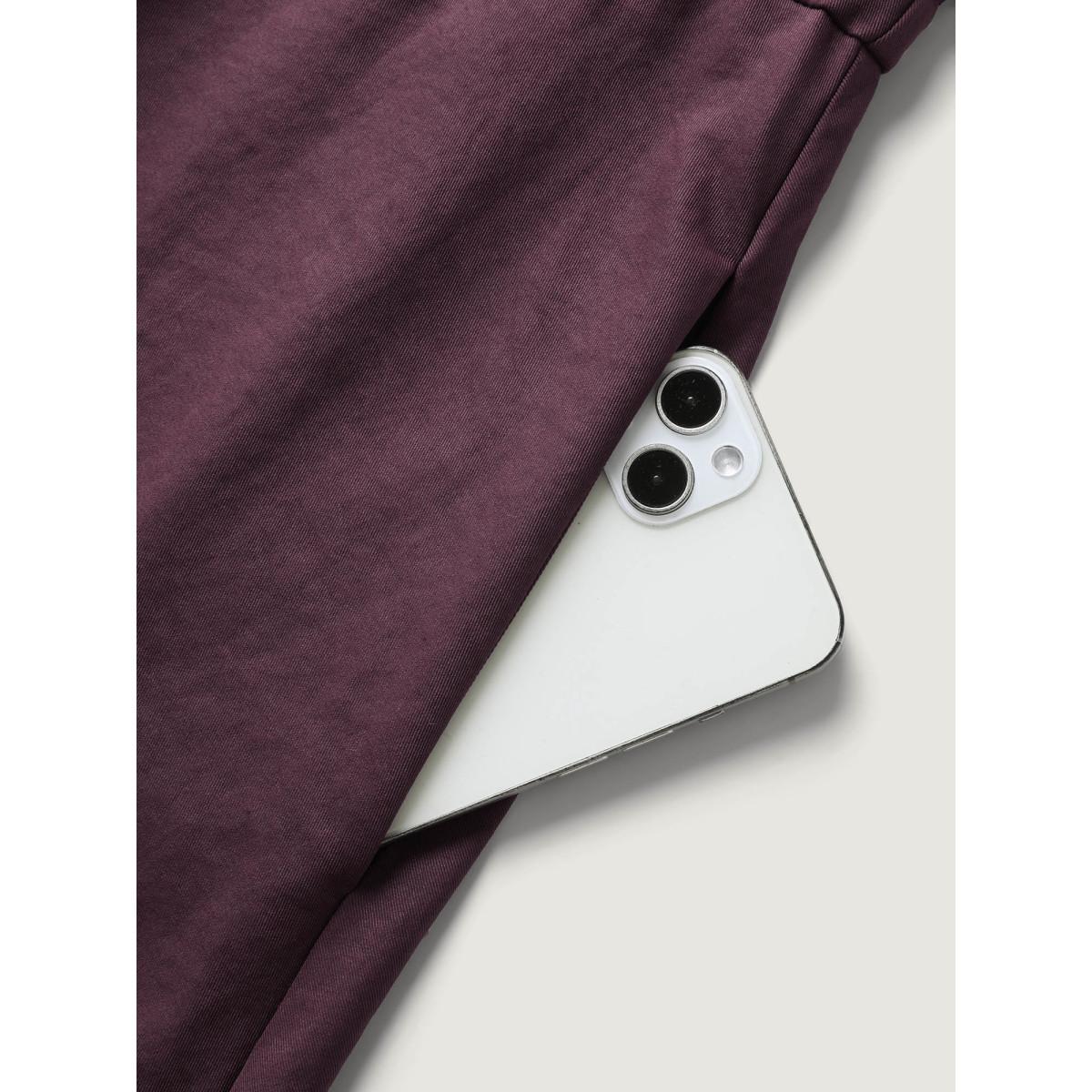 Plus Size Waist-Defining Drawstring Pockets Jacket Women Plum Drawstring Side seam pocket Casual Jackets BloomChic 28/5X Product Image