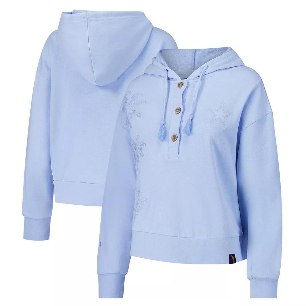 Women's Margaritaville Light Blue Dallas Cowboys Island Dream Solid Pullover Hoodie,  Product Image