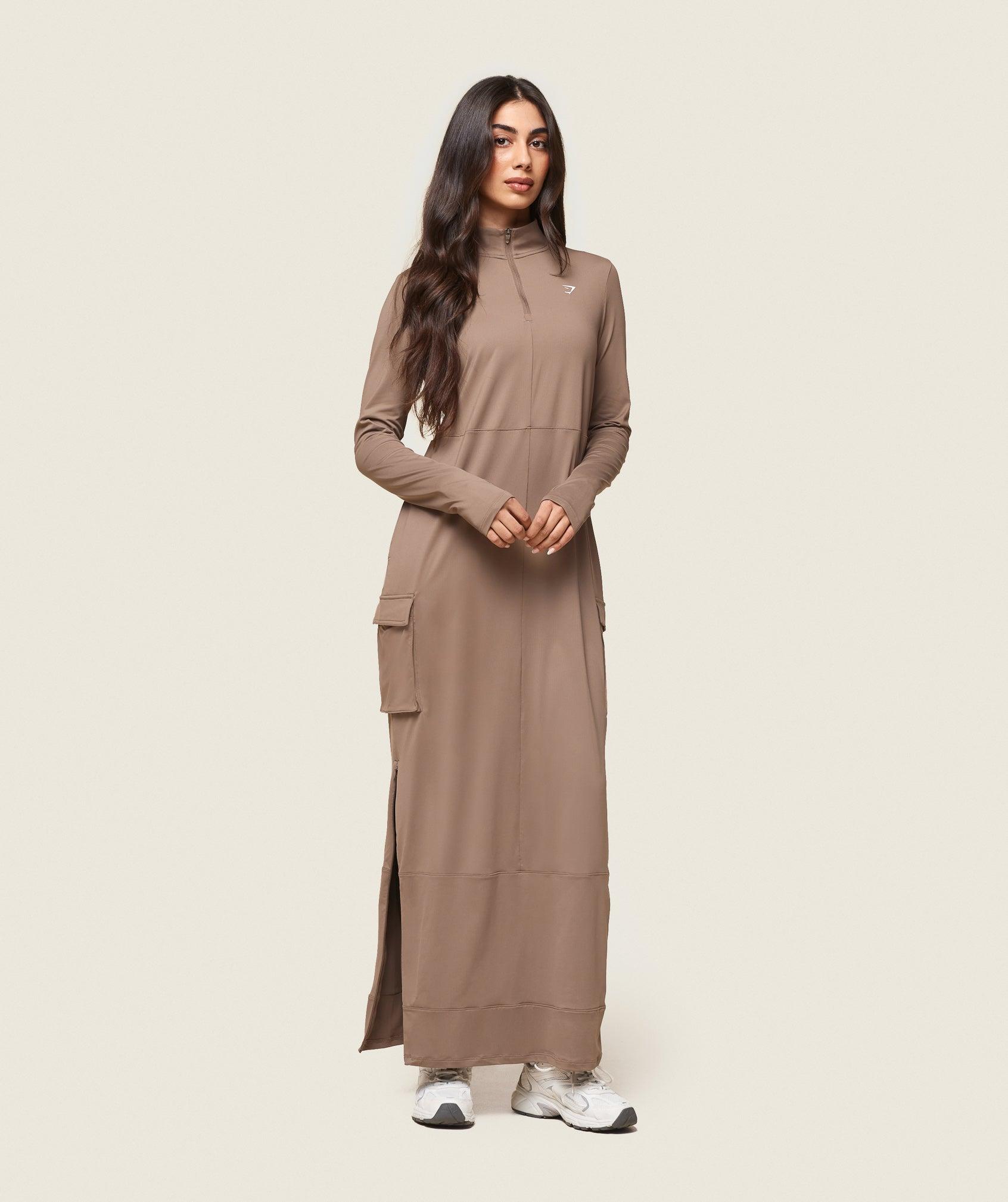 Gymshark GS x Leana Deeb Abaya - Soul Brown Female Product Image