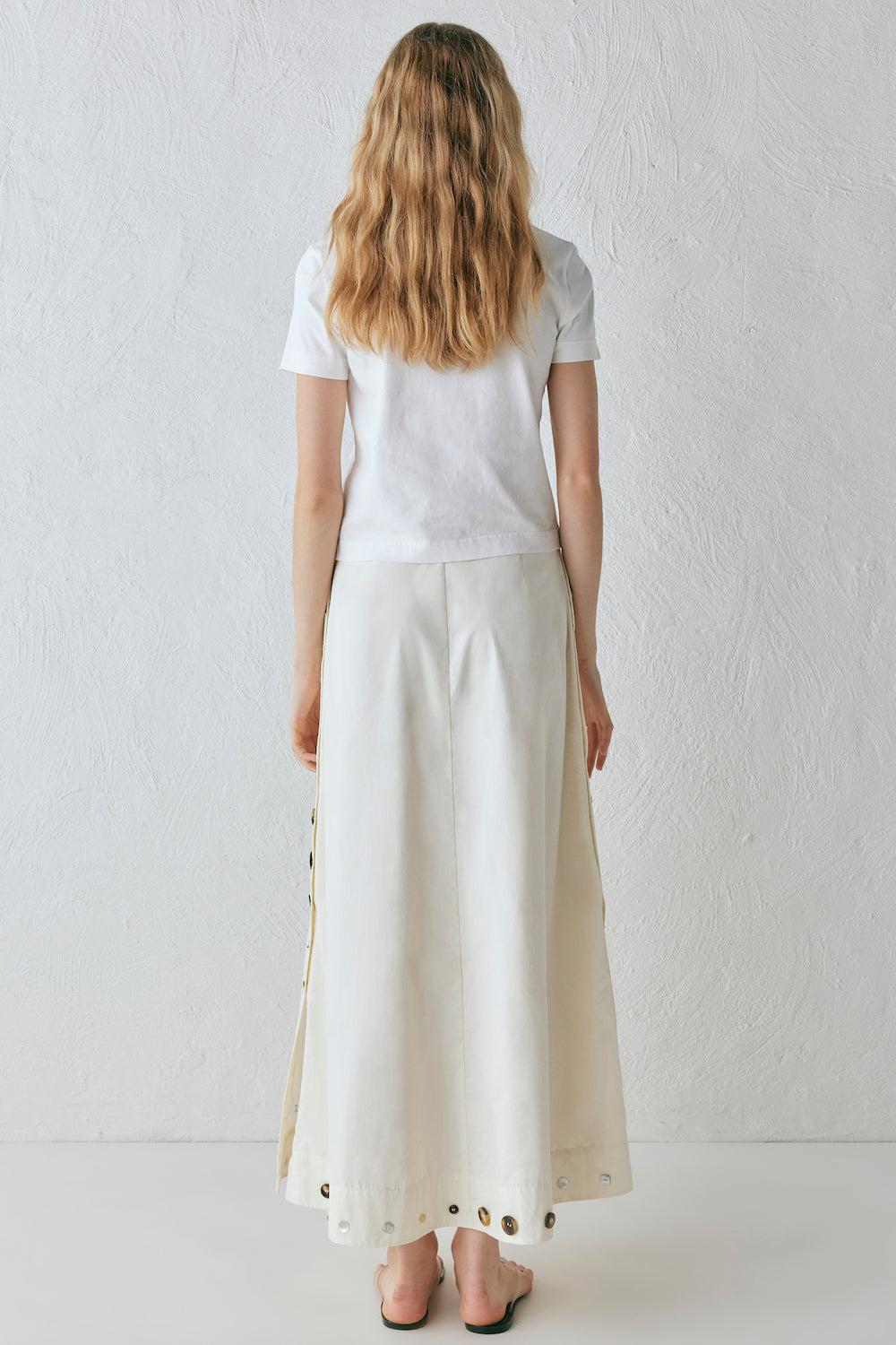 Alek Midi Skirt Cream Product Image