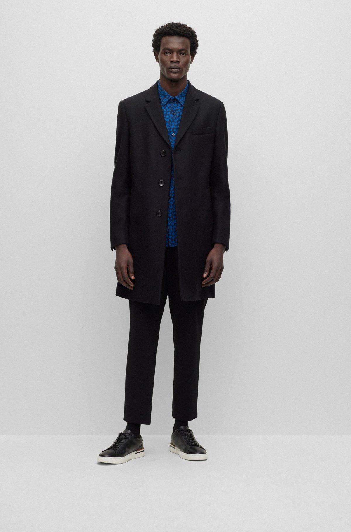 Slim-fit coat in a virgin-wool blend Product Image