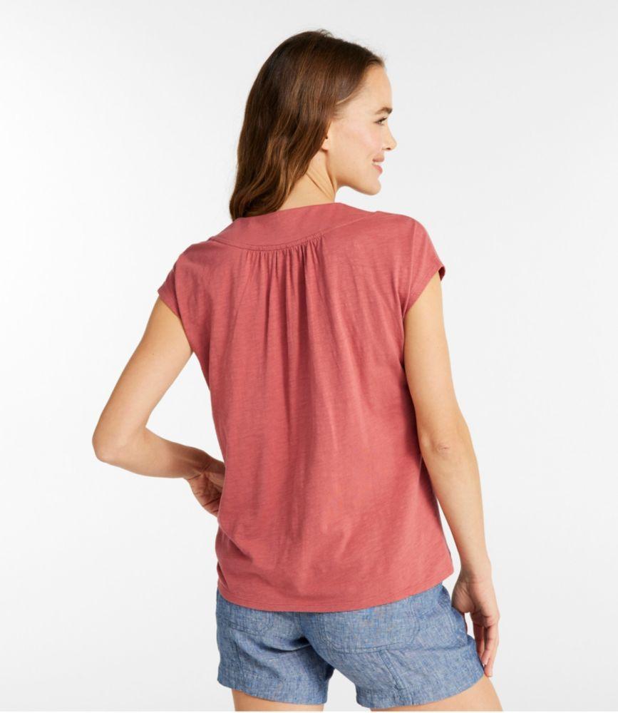 Women's Organic Cotton Tee, V-Neck Cap-Sleeve Product Image
