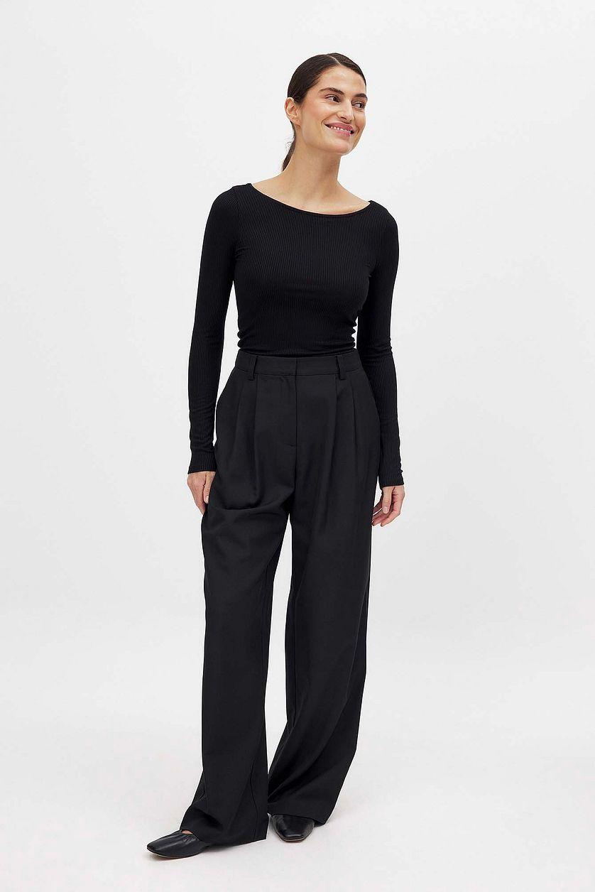 Boat Neck Rib Top Product Image